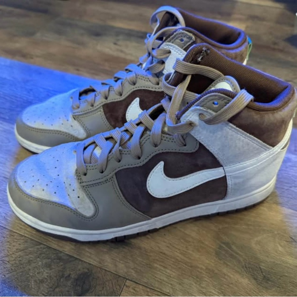 Nike Brown and White Sneakers with Classic Design